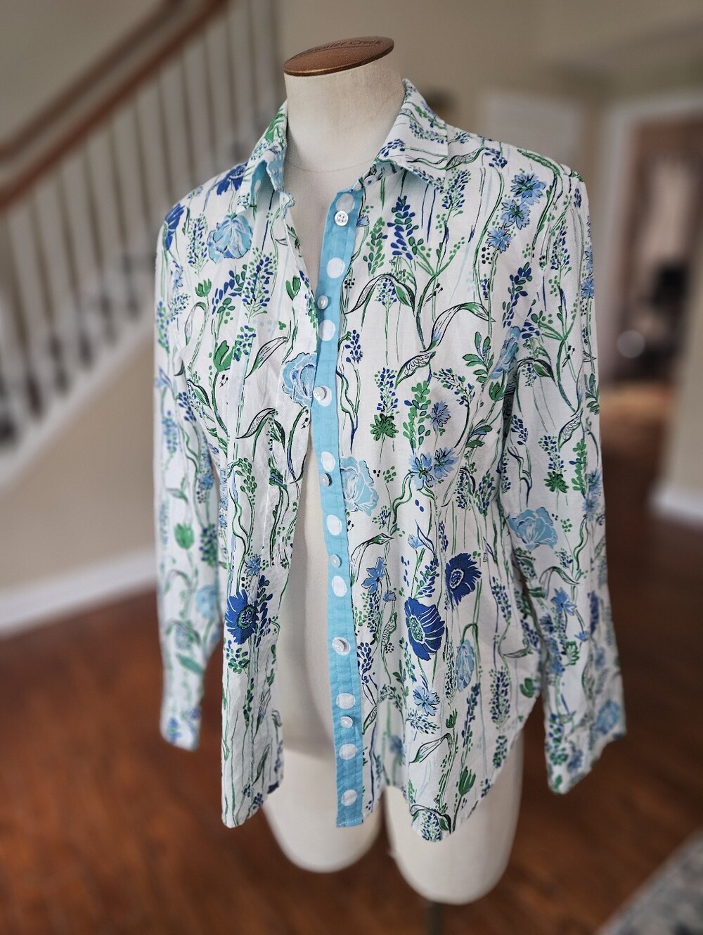Talbots Floral Top Petite Medium
